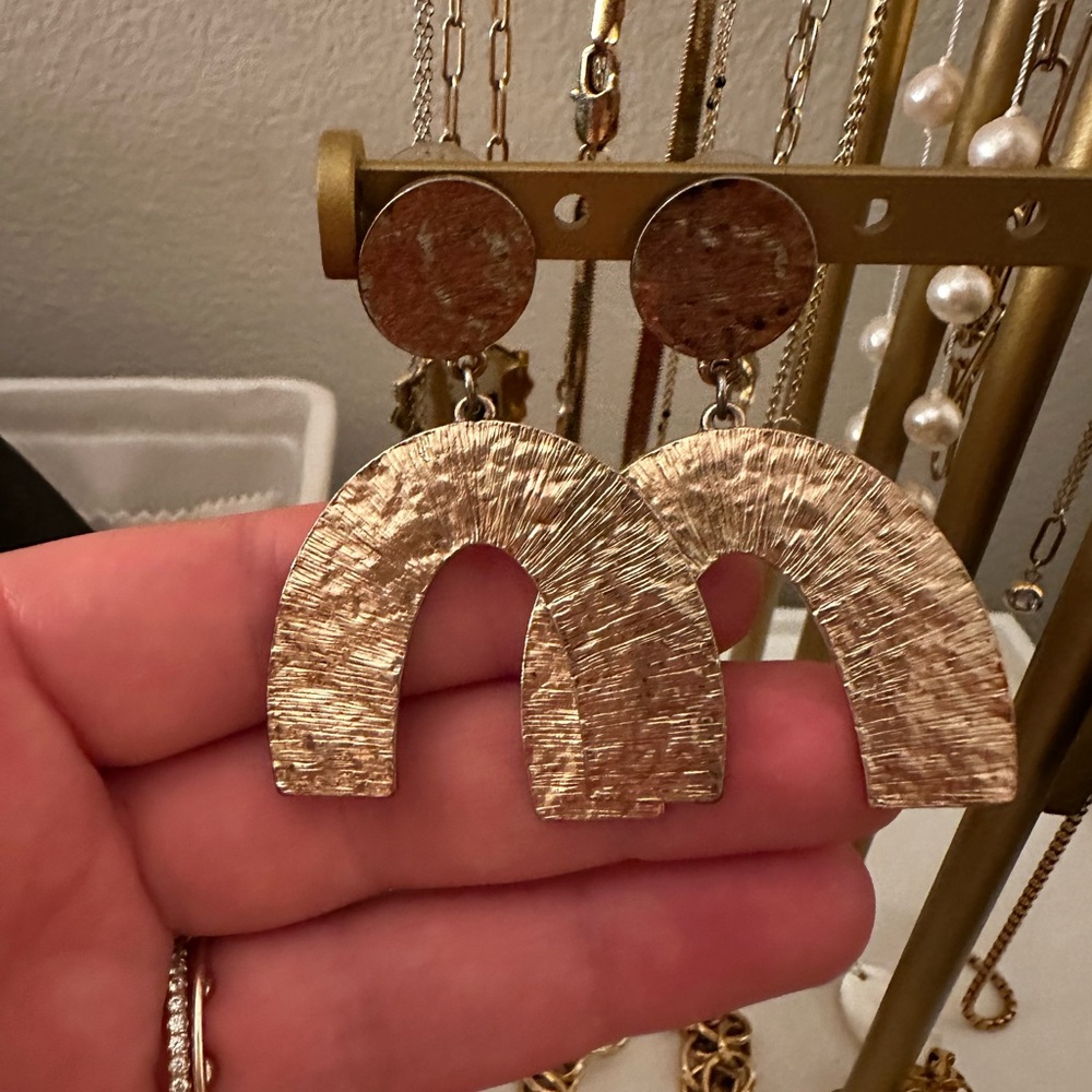 J.Crew gold geometric earrings